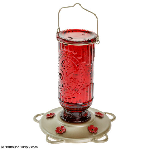 Classic Brands Red Vintage Hummingbird Feeder